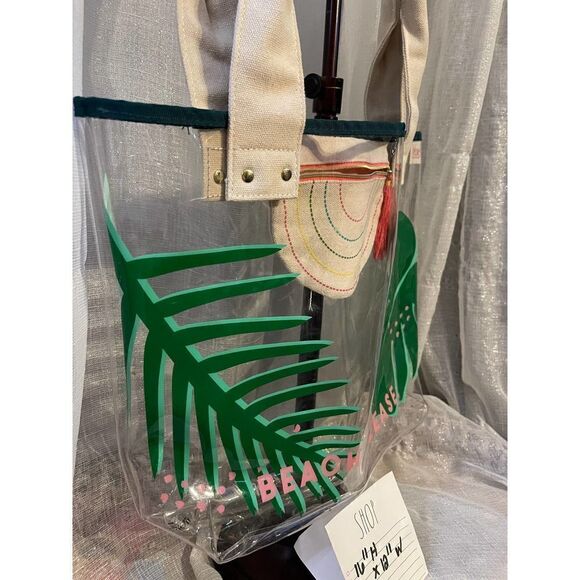 Benefit hoola clear pvf fern tropical beach please tote bag - Picture 4 of 5